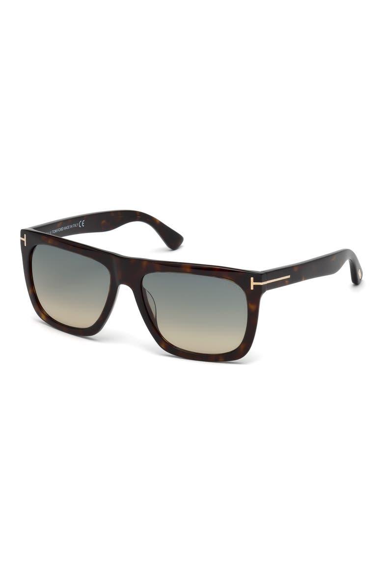 Morgan 57mm Sunglasses, Alternate, color, DARK HAVANA / GRADIENT BLUE
