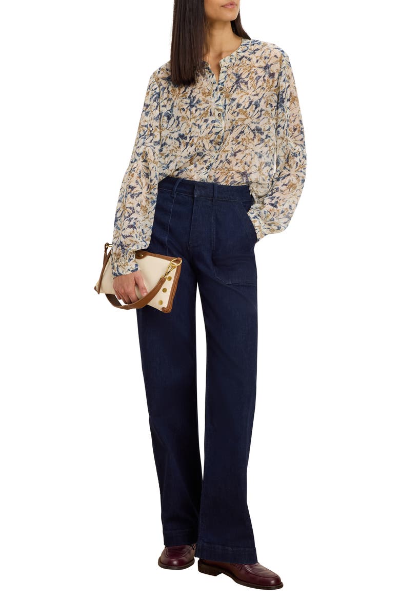 Bloomsbury Chiffon Button-Up Shirt, Alternate, color, NEUTRAL MULTI