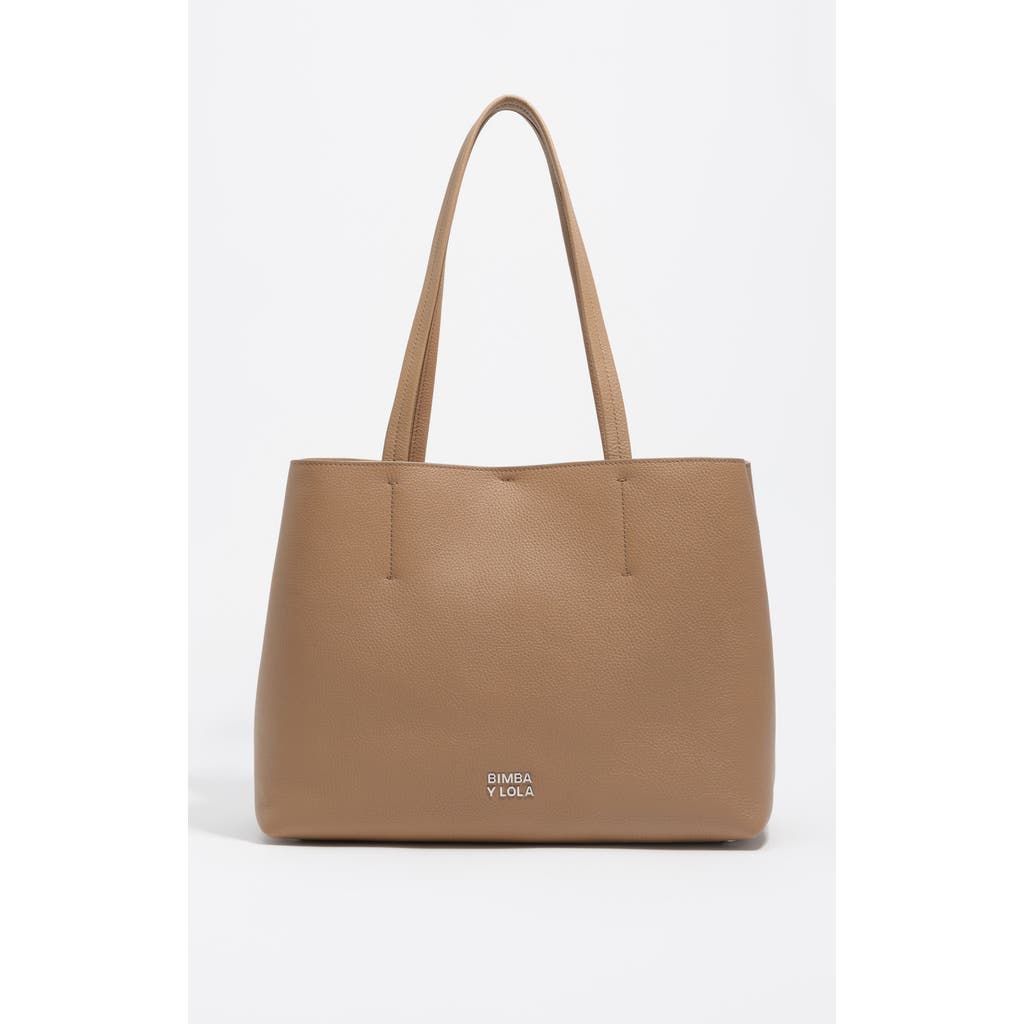 Bimba Y Lola Leather Chihuahua Shopper Bag In Brown