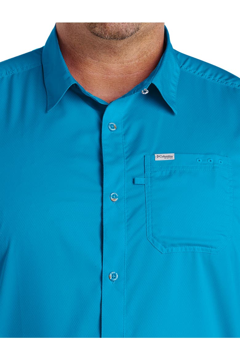 Big & Tall PFG Slack Tide Camp Shirt, Alternate, color, OCEAN BLUE
