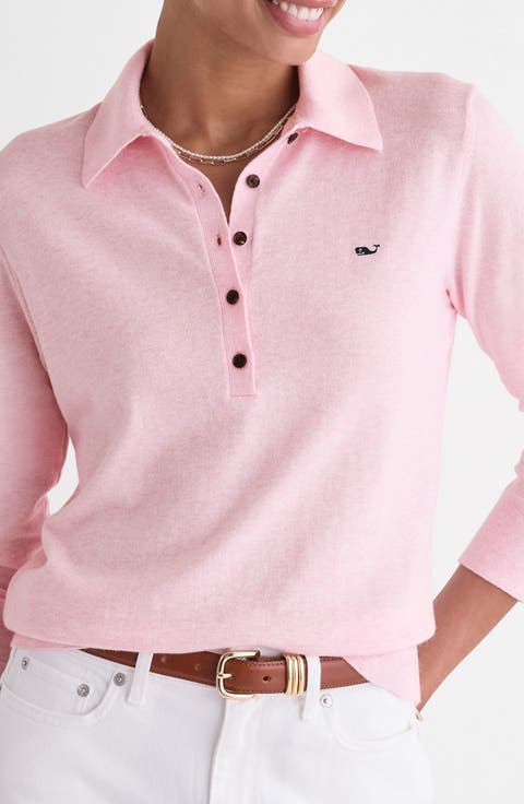 Cotton and Cashmere Polo Sweater