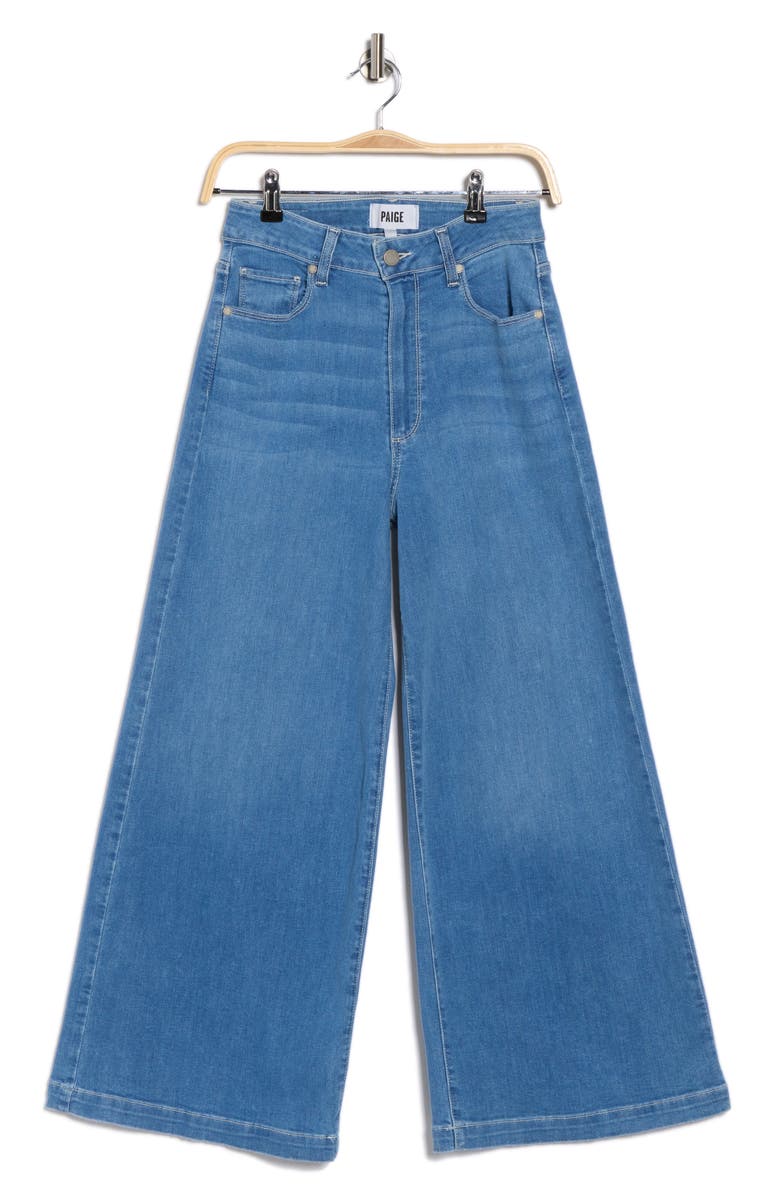 PAIGE Lennie Super High Waist Ankle Wide Leg Jeans, Alternate, color, Jazzly