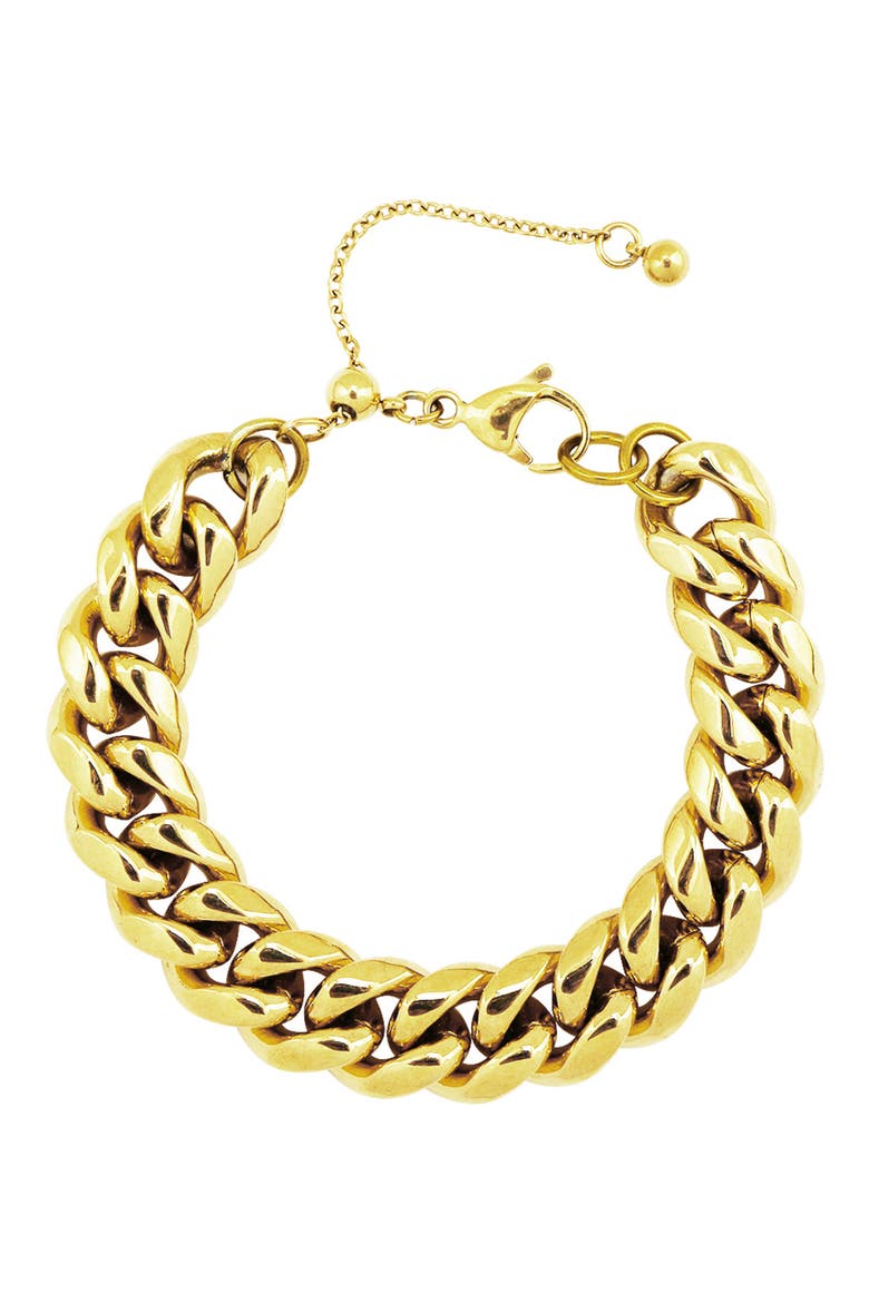 Joss Curb Chain Bracelet, Main, color, GOLD