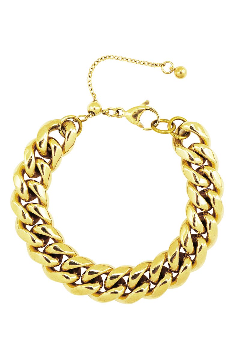 REBL Joss Curb Chain Bracelet, Main, color, Gold
