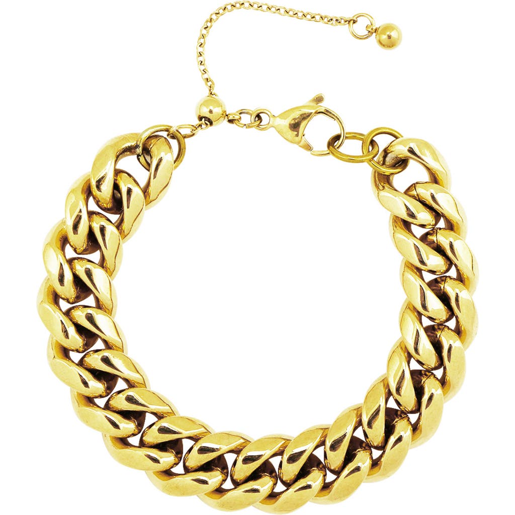 Rebl Joss Curb Chain Bracelet In Gold