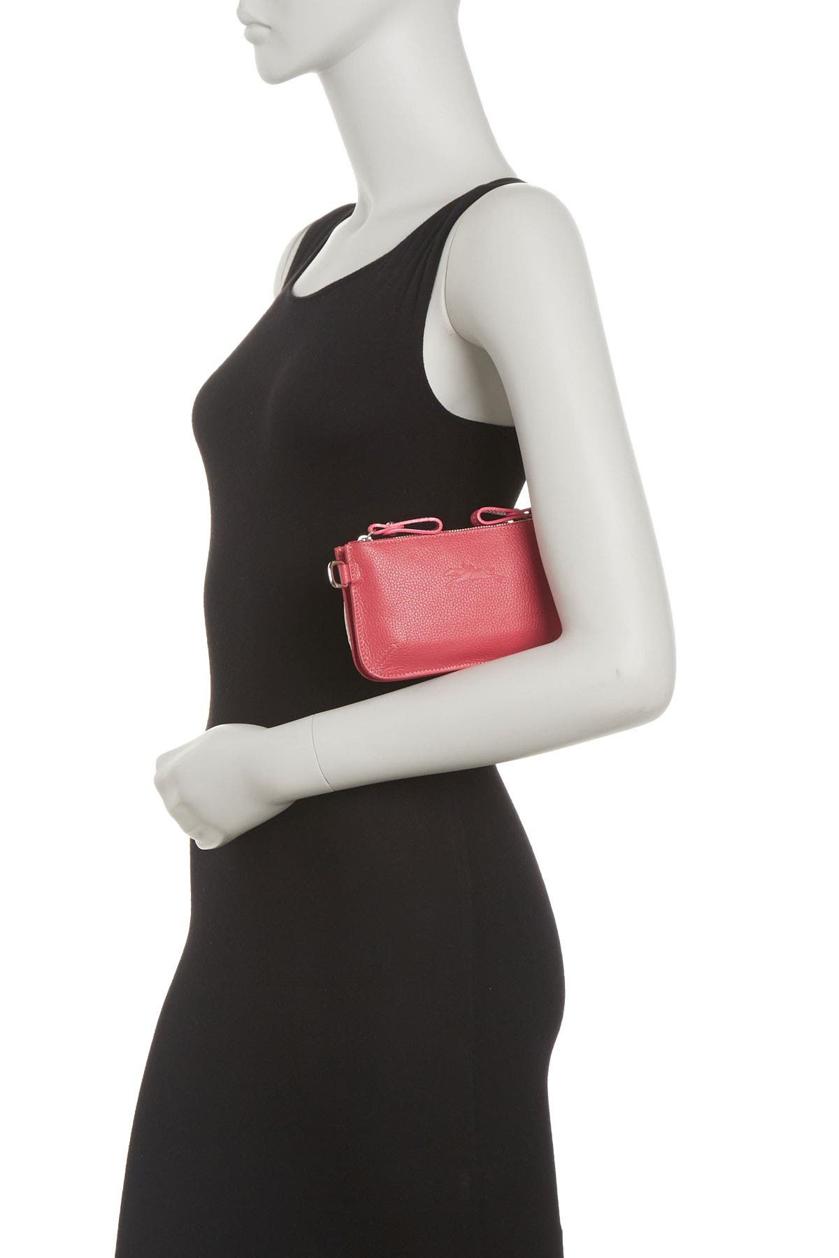Longchamp Le Foulonne Double Zip Coin Purse, Alternate, color, Pink