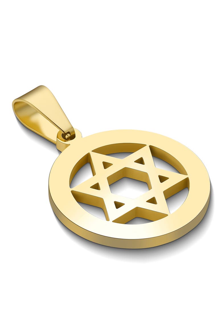 Star of David Pendant Necklace, Alternate, color, GOLD