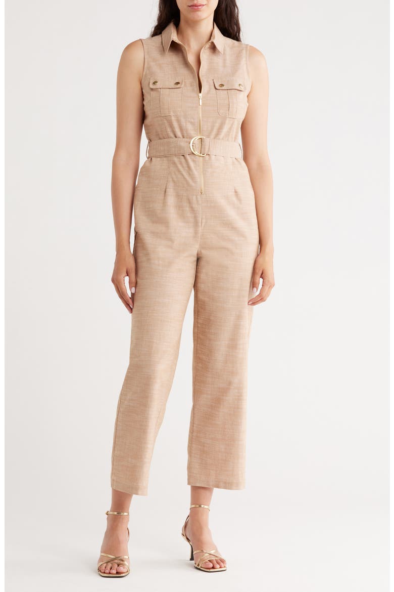 Pocketed Jumpsuit, Main, color, TAN