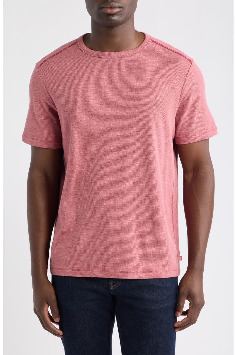 Sand Wave Slub Cotton Blend T-Shirt, Main, color, COSMOPOLITAN