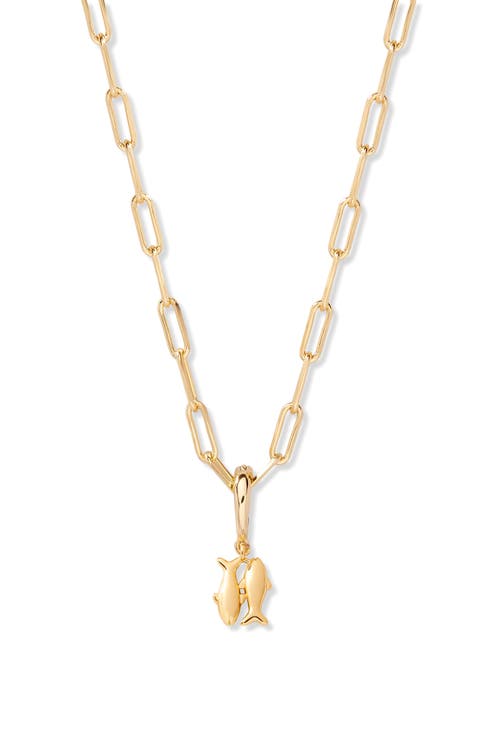 Aries Zodiac Charm Paperclip Necklace