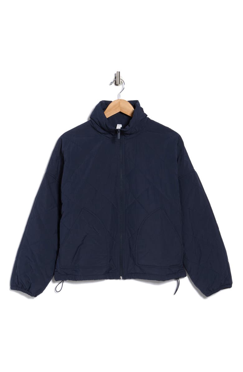 Z by Zella Wander Diamond Quilted Jacket, Alternate, color, Navy Sapphire