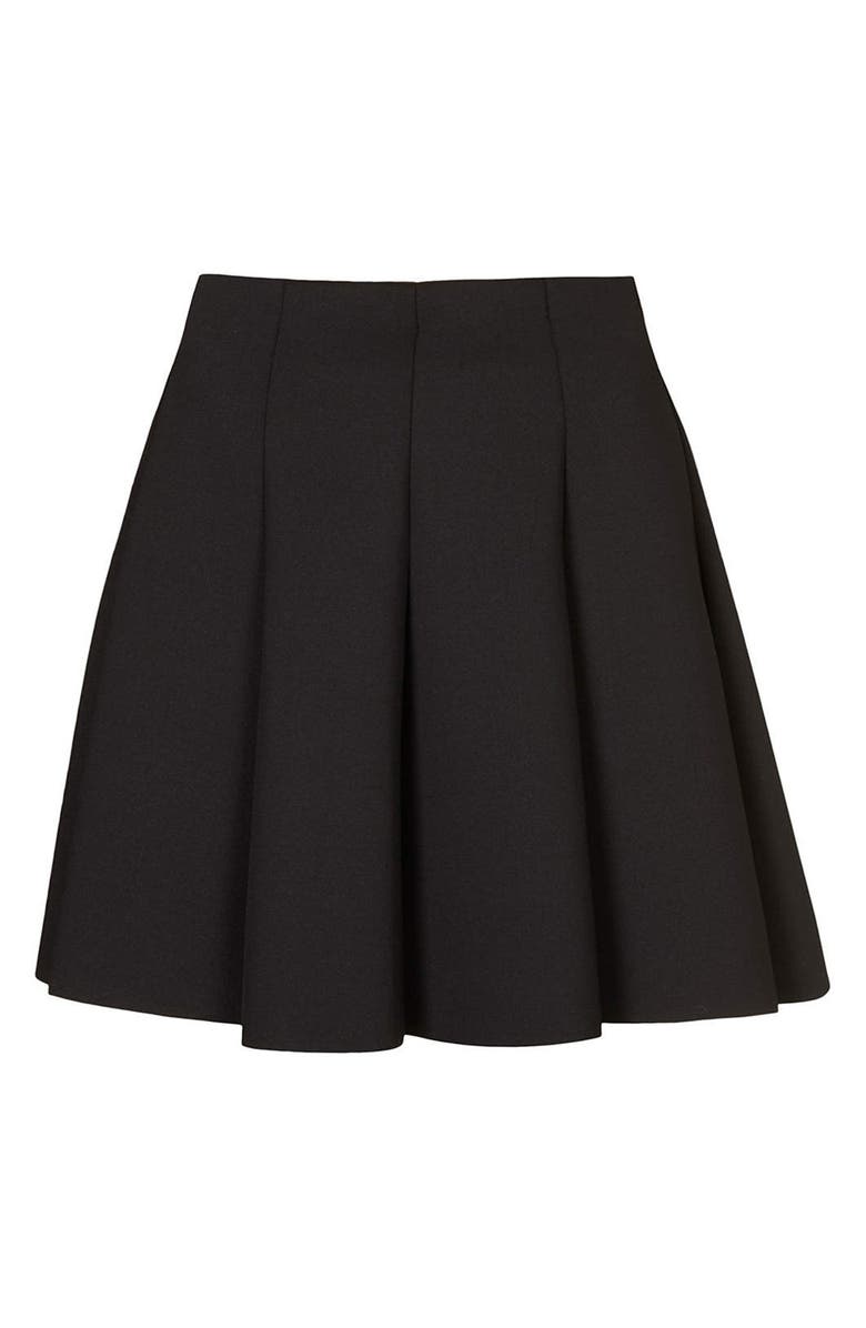 Topshop Pleated Scuba Skirt, Alternate, color, 