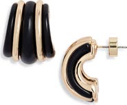 Nordstrom Curved Enamel Hoop Earrings