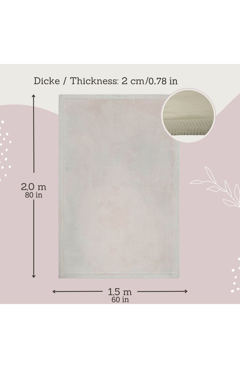 Hakuna Matte Coral Velvet Baby Playmat, Grey 60X80 Inch, Alternate, color, Gray