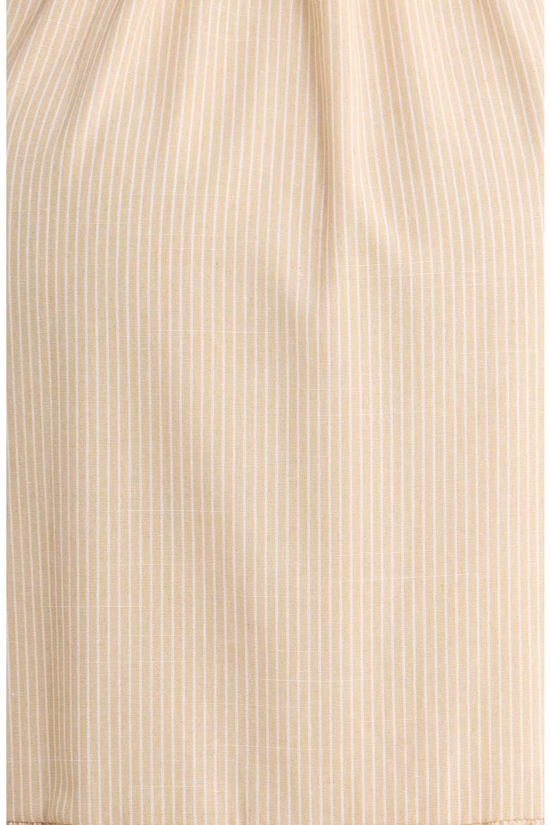 Zephyr Ticking Stripe Tie Waist Dress, Alternate, color, TAN-WHITE