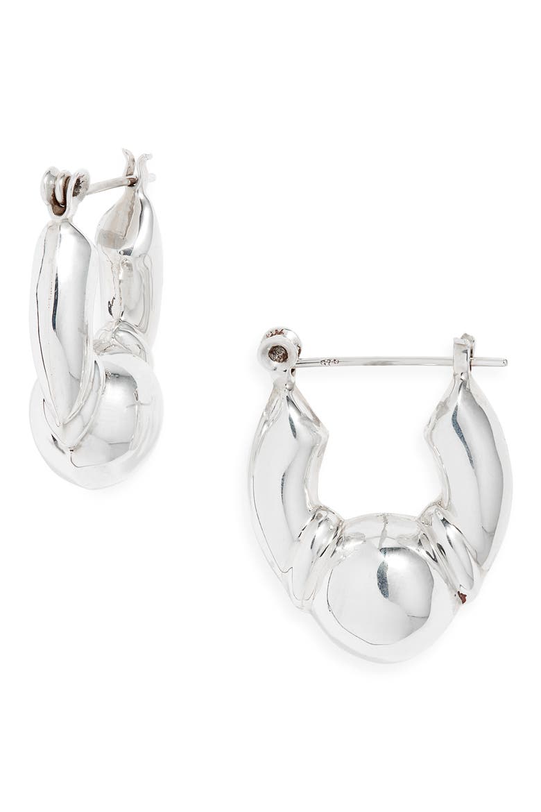 Sairee Hoop Earrings, Main, color, SILVER
