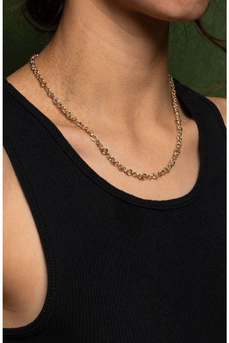 Helio Chain Necklace, Alternate, color, YELLOW/ WHITE