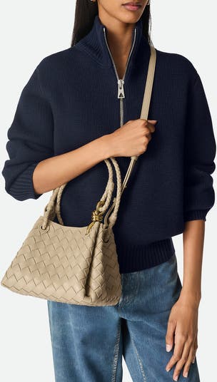 Small Andiamo Intrecciato Leather Crossbody Bag