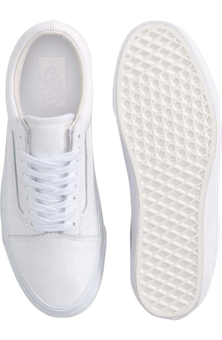 Vans Old Skool Leather Sneaker, Alternate, color, Lx Leather White/ White