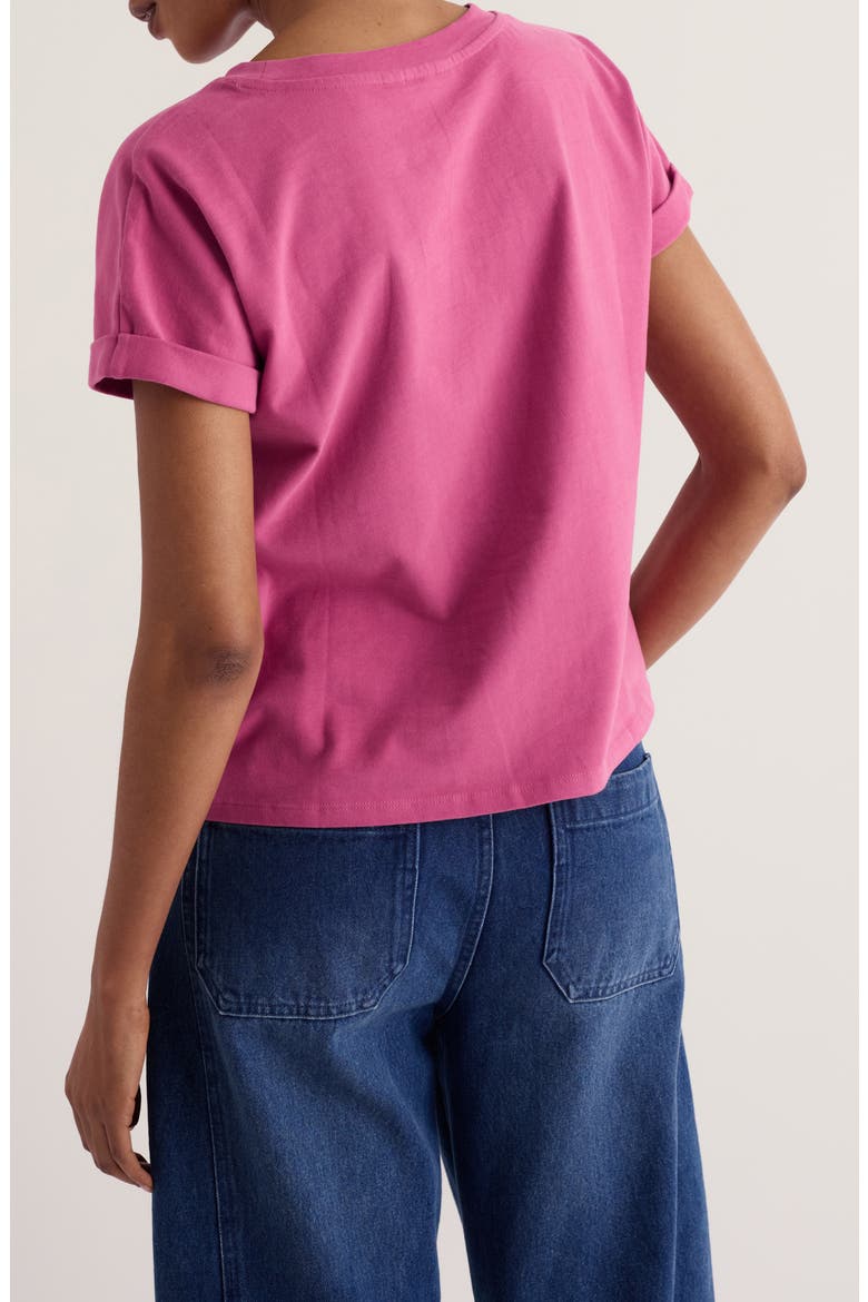 Porthzennor Organic Cotton T-shirt, Alternate, color, ROSA