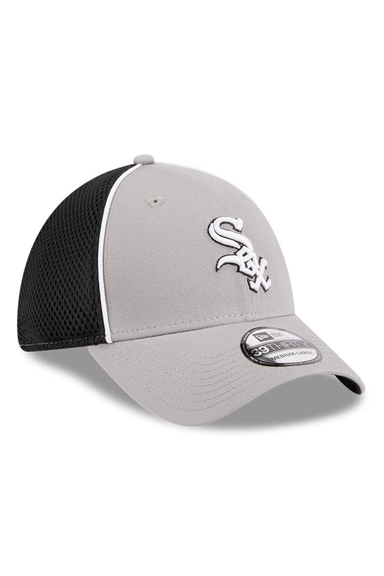 Men's New Era Gray Chicago White Sox Pipe 39THIRTY Flex Hat, Alternate, color, Gray