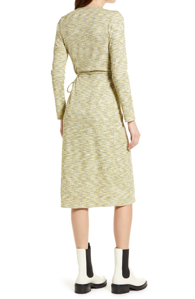 Lisa Says Gah Lucille Long Sleeve Wrap Midi Dress, Alternate, color, 