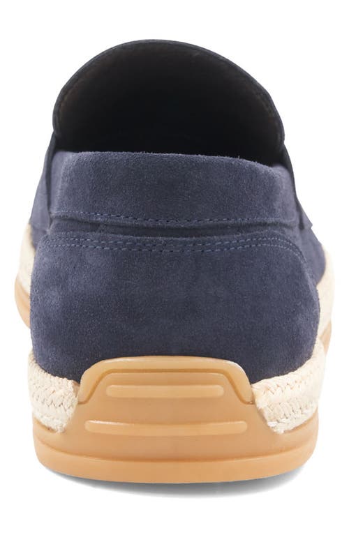 Bruno Magli Alfama Espadrille Penny Loafer In Navy Suede