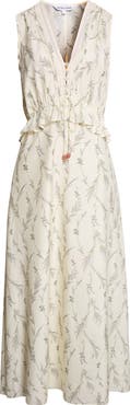 Veronica Beard Dominick Floral Cotton & Silk Dress