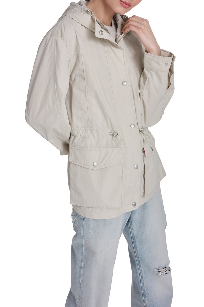 Water Resistant Hooded Jacket, Alternate, color, OATMEAL