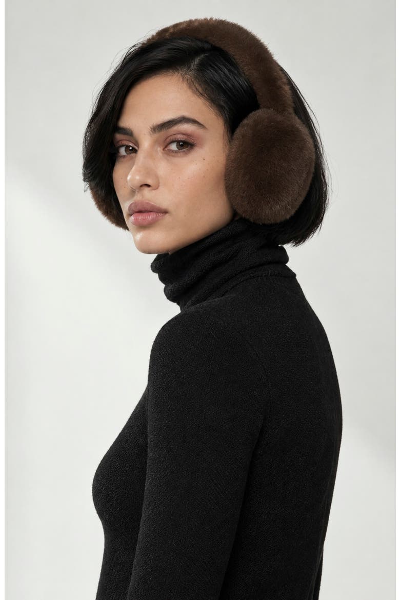 Faux Fur Earmuffs, Alternate, color, CAMEL