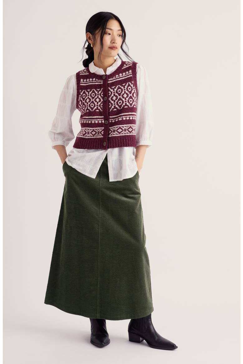 Castwork Merino Wool Blend Sweater Vest, Alternate, color, SHINGLE BAR DARK HELLEBORE