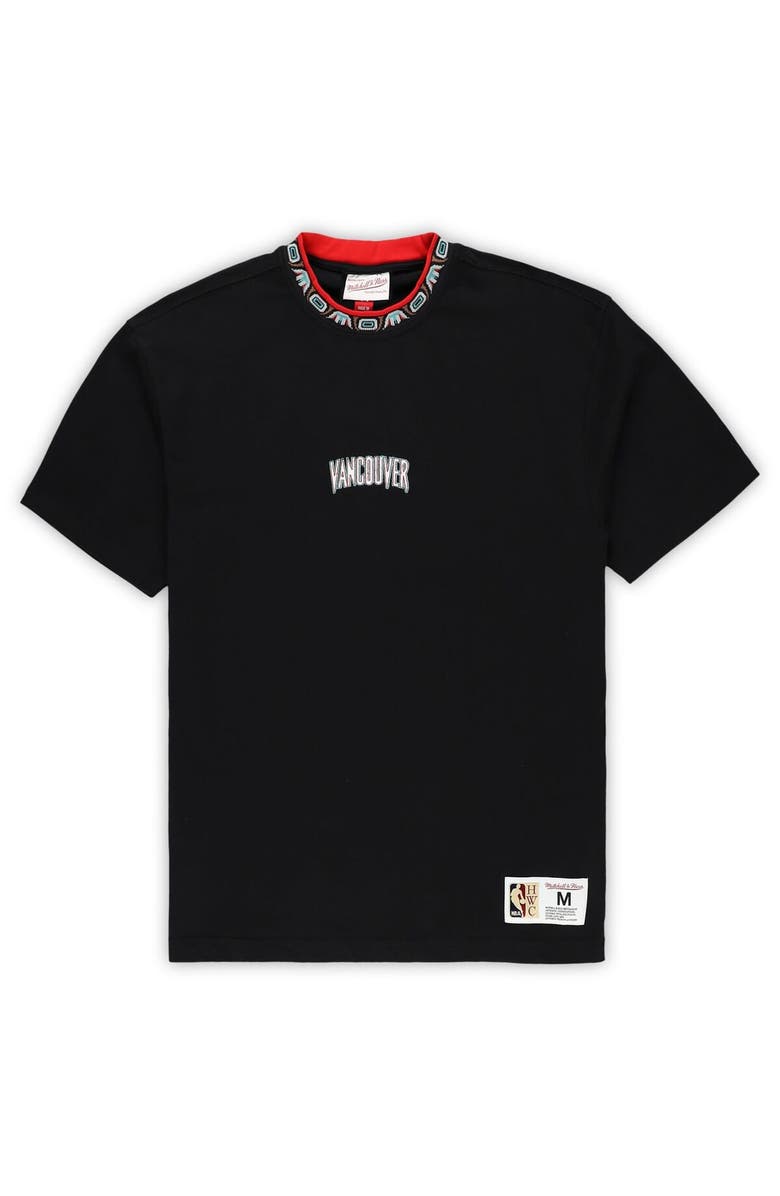 Mitchell & Ness Unisex Mitchell & Ness Black Vancouver Grizzlies Playmaker Vintage Logo T-Shirt, Alternate, color, Black