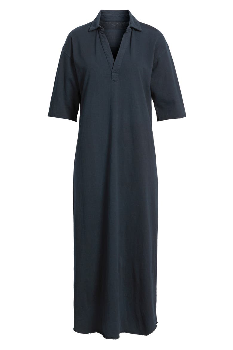 Emma Johnny Collar Maxi Dress, Alternate, color, BRITISH ROYAL NAVY