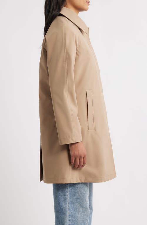 London Fog Heritage Bonded Trench Raincoat With Removable Hood In Brown