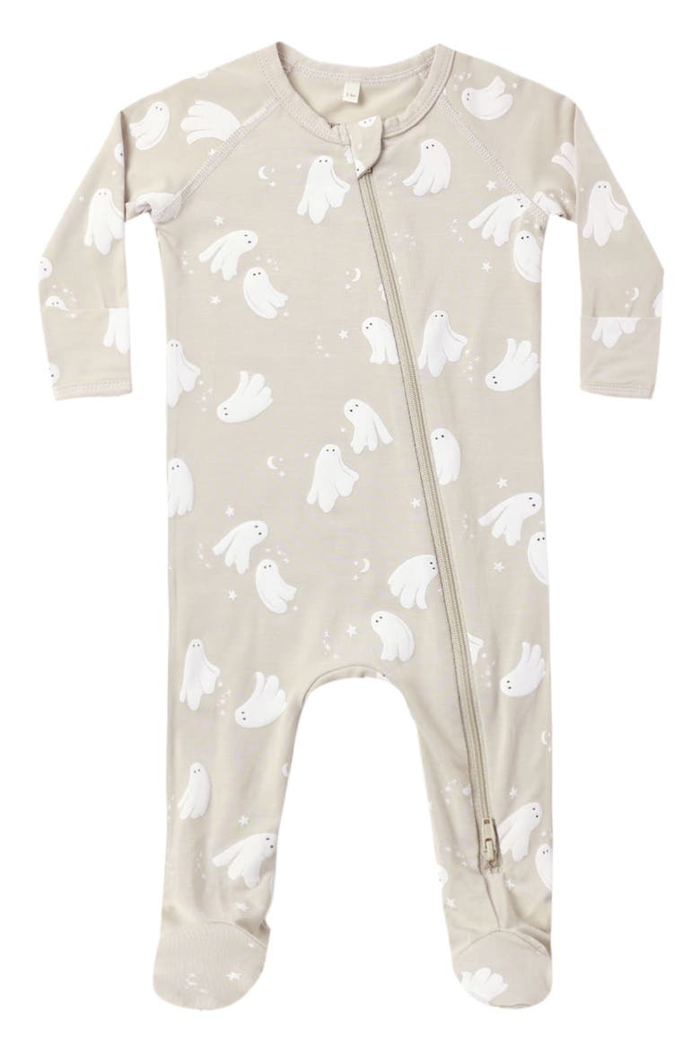 Kids' Dancing Ghosts Footie, Main, color, WARM-GREY