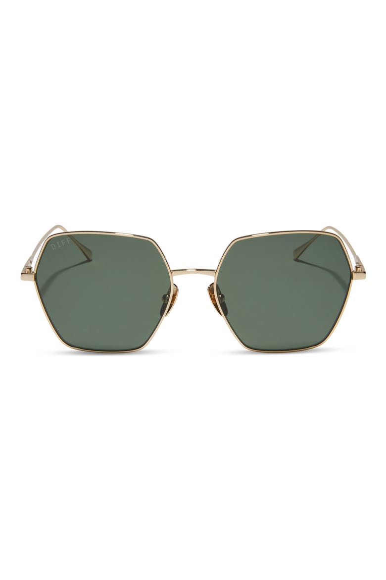 Harlowe 55mm Gradient Polarized Square Sunglasses, Main, color, GOLD / G 15