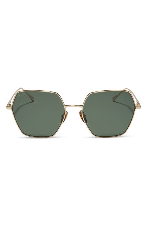 Harlowe 55mm Gradient Polarized Square Sunglasses