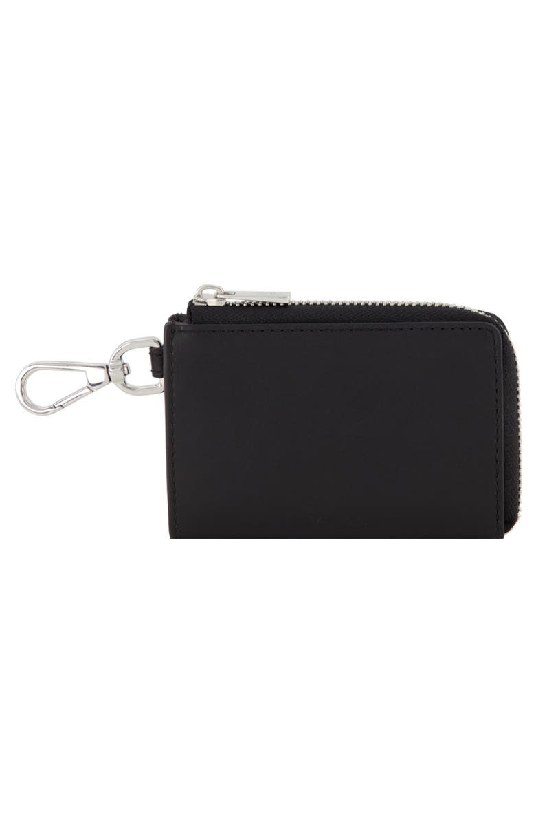Vince Zip Top Leather Card Case, Alternate, color, Black