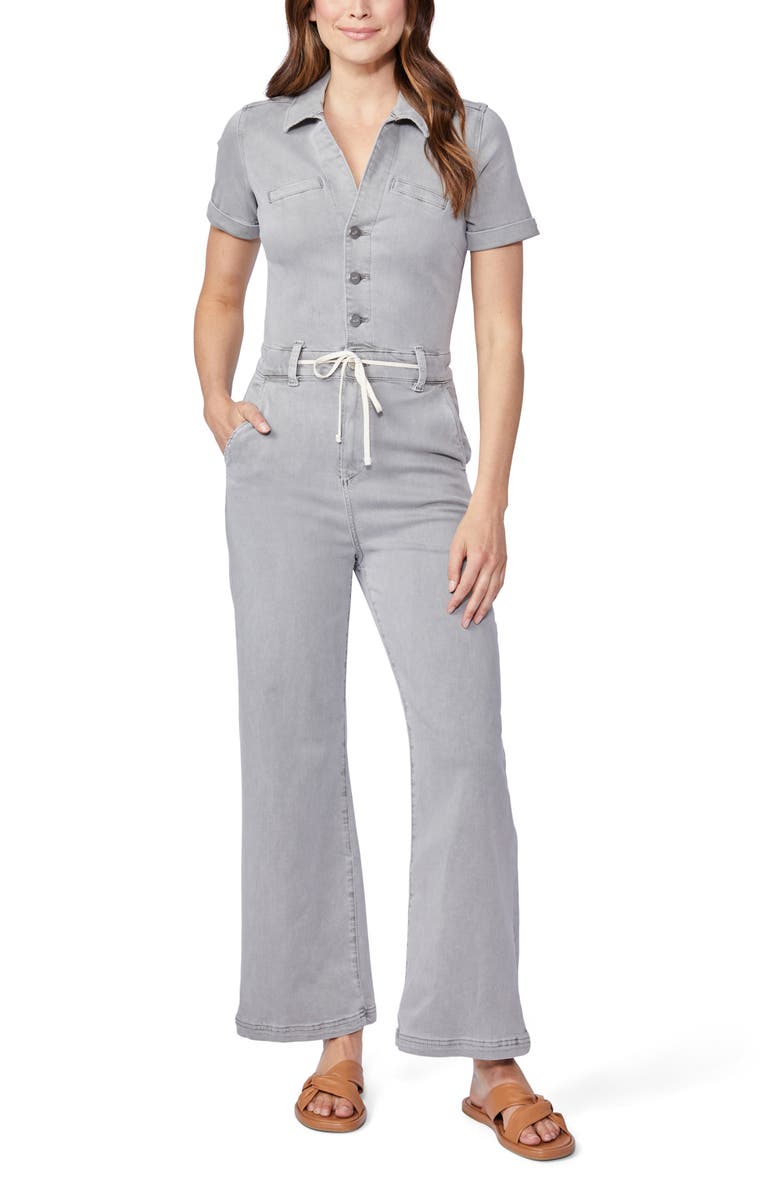 PAIGE Carly Tie Waist Wide Leg Jumpsuit, Main, color, 