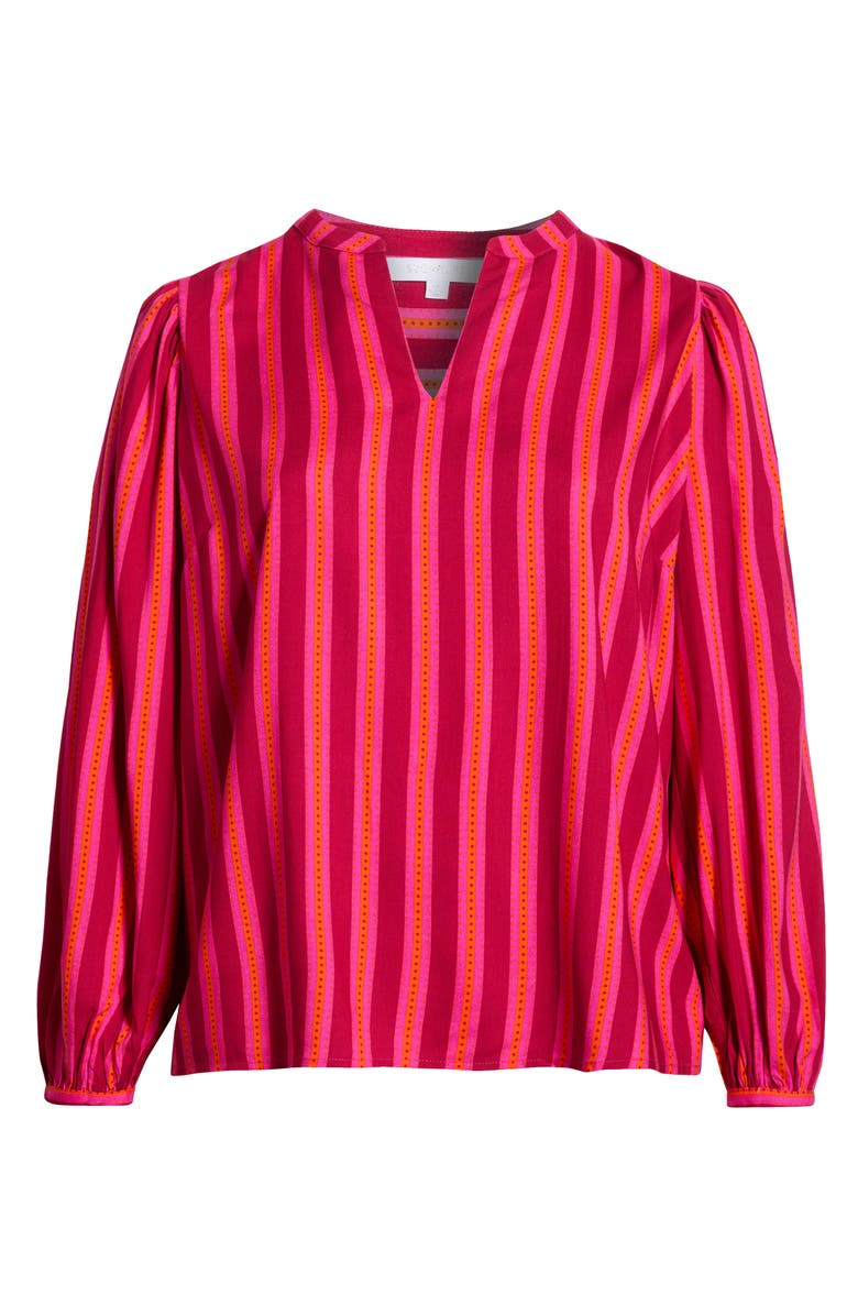 SUGARLIPS Clarisa Stripe Top, Main, color, Fuchsia-Orange