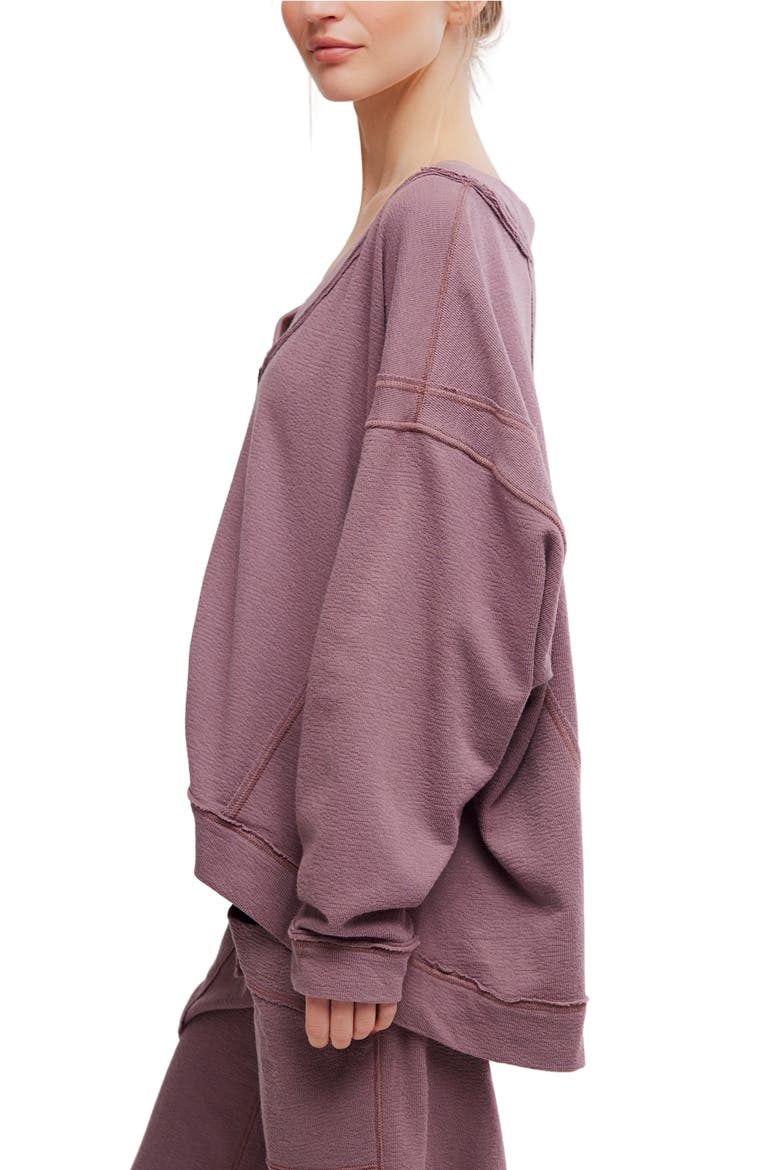 Intimately FP Staycation Pullover, Alternate, color, ELDERBERRY TEA
