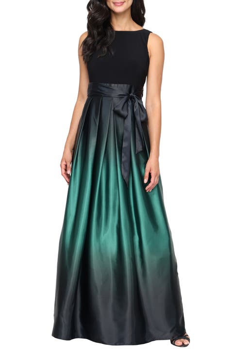 Ombrè Satin Woven Gown