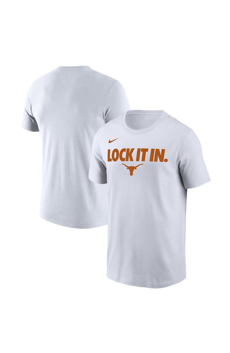 Nike Men's Nike  White Texas Longhorns 2026 On-Court Bench T-Shirt, Main, color, White
