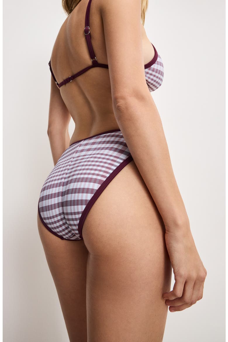 '90s Plaid Bikini Bottoms, Alternate, color, FIG PLAID