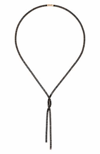 Vince Camuto Crystal Baguette Bolo Necklace