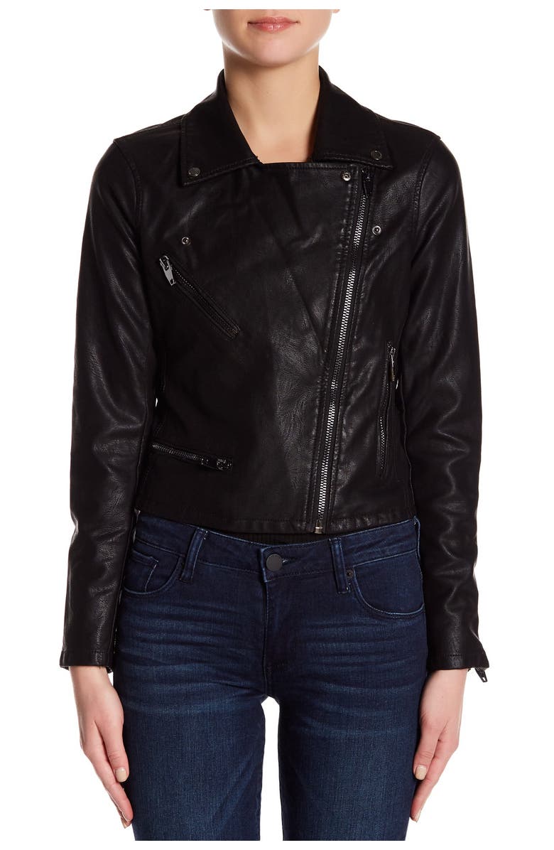 BLANKNYC Faux Leather Moto Jacket, Alternate, color,