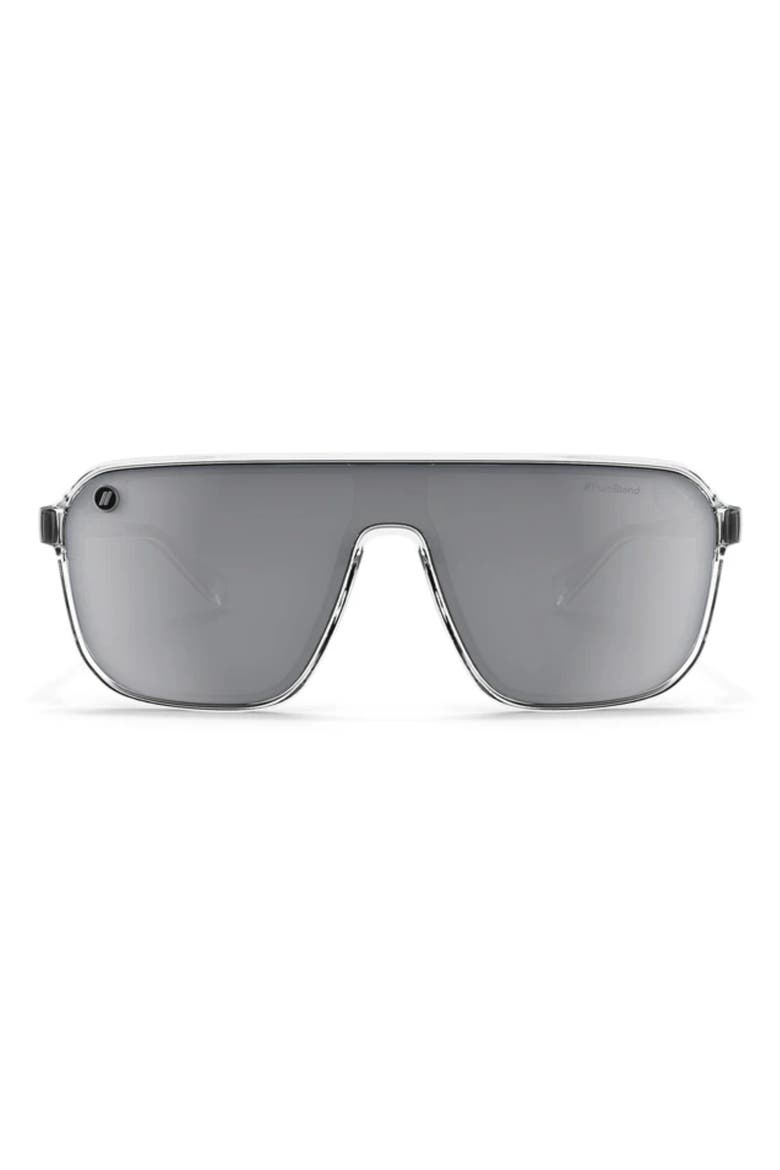 Meister X2 133mm Polarized Flat Top Sunglasses, Main, color, CRYSTAL