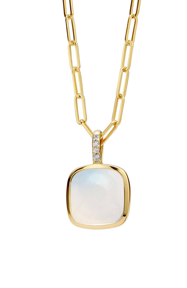 SYNA Cirra Petite Quad Necklace, Main, color, Blue Topaz