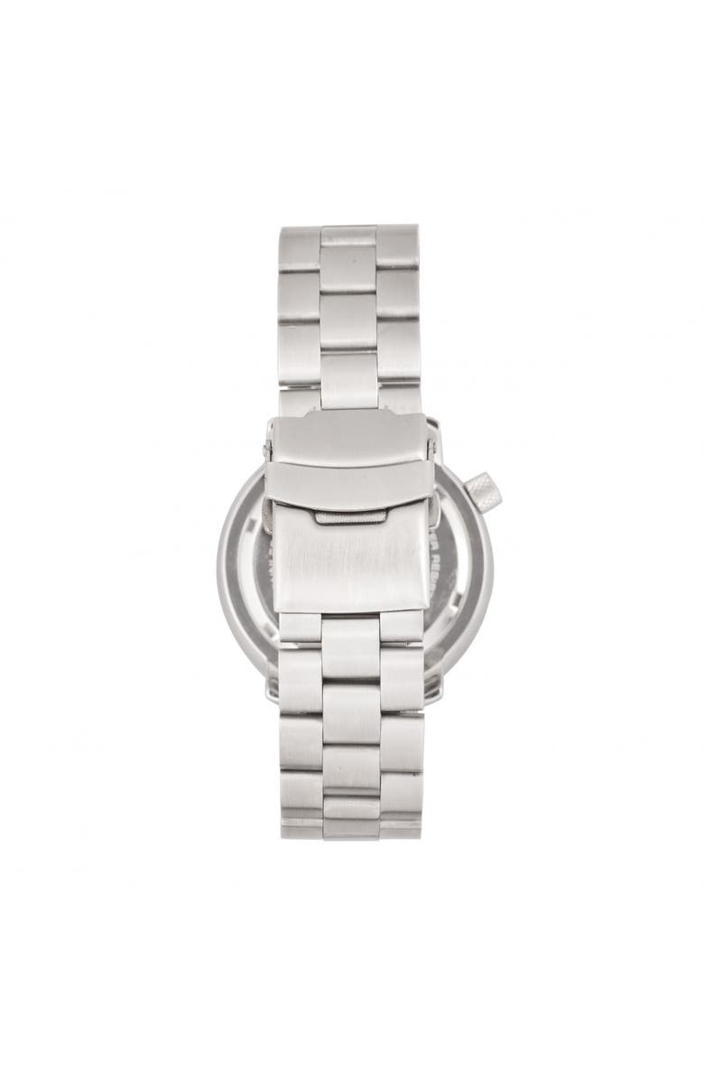 Morphic M74 Series Bracelet Watch w/Magnified Date Display, Alternate, color, Gunmetal/Black & Silver/Black