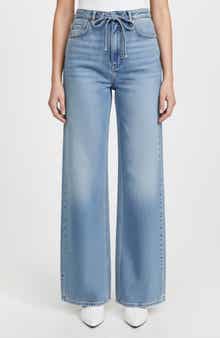 bebe High Waist Wide Leg Jeans